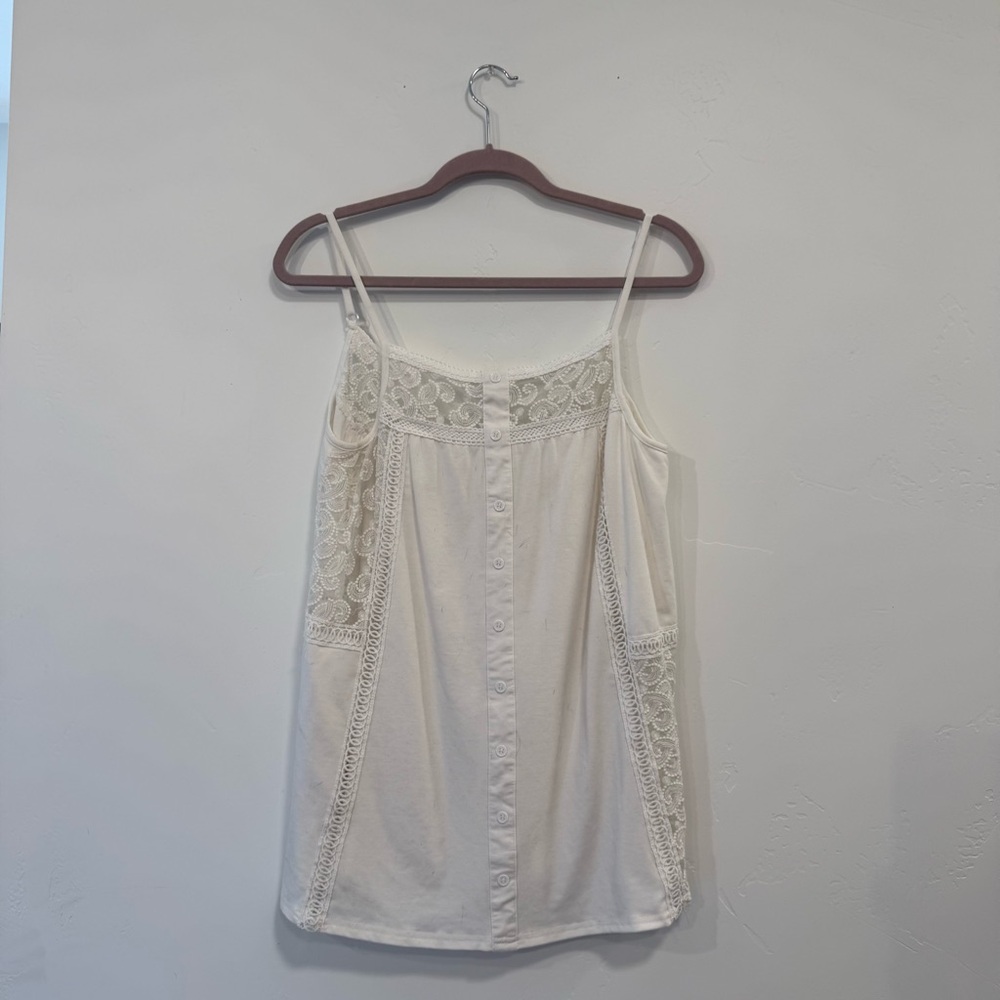 Elegant White Lace Trim Women's Top